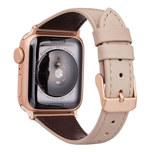 【Apple Watch バンド 41/40/38mm】”Originate” Genuine Leather Watchband (Greige) for Apple Watch SE(第2/1世代)/Series9/8/7/6/5/4/3/2/1goods_nameサブ画像