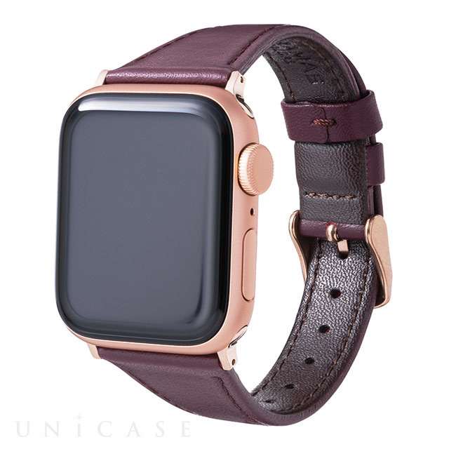 【Apple Watch バンド 49/45/44/42mm】”Originate” Genuine Leather Watchband (Burgundy) for Apple Watch Ultra2/SE(第2/1世代)/Series9/8/7/6/5/4/3/2/1