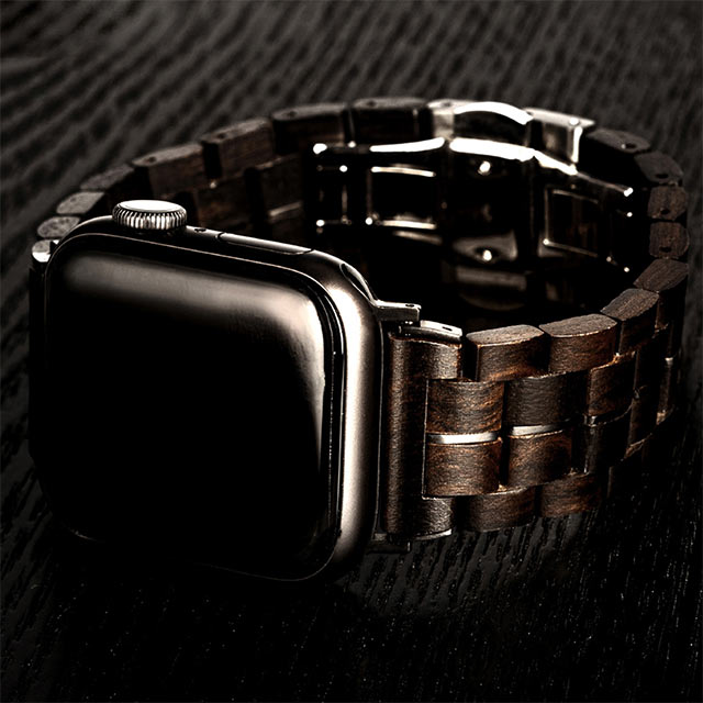 【Apple Watch バンド 45/44/42mm】天然木バンド (黒檀) for Apple Watch SE(第2/1世代)/Series9/8/7/6/5/4/3/2/1goods_nameサブ画像