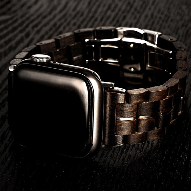 【Apple Watch バンド 41/40/38mm】天然木バンド (黒檀) for Apple Watch SE(第2/1世代)/Series9/8/7/6/5/4/3/2/1goods_nameサブ画像