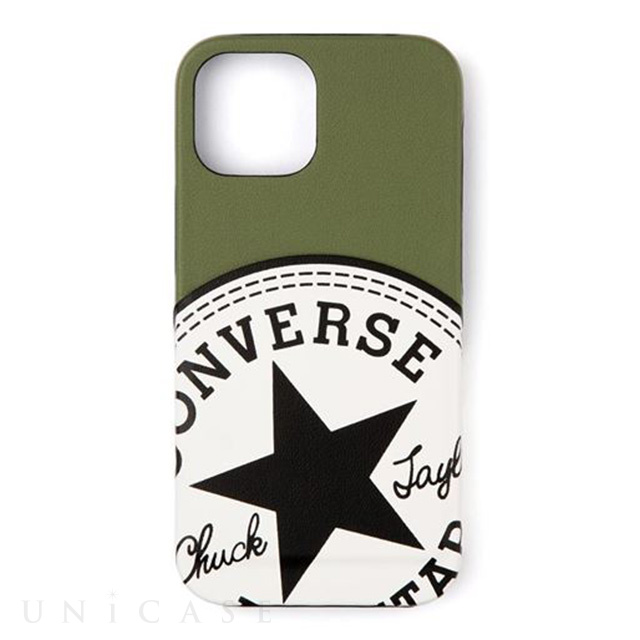 【iPhone13 mini ケース】Big Circle Logo PU Leather Back Case (KHAKI)