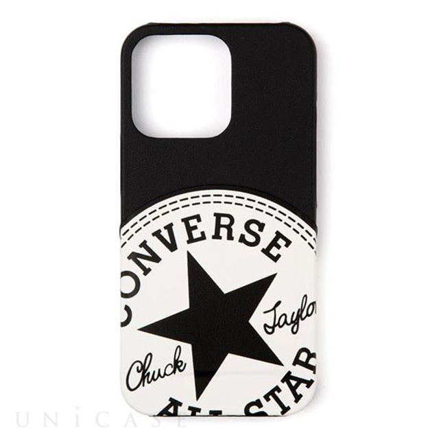 【iPhone13 Pro ケース】Big Circle Logo PU Leather Back Case (BLACK)