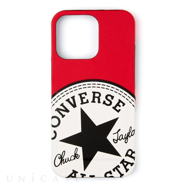 【iPhone13 Pro ケース】Big Circle Logo PU Leather Back Case (RED)