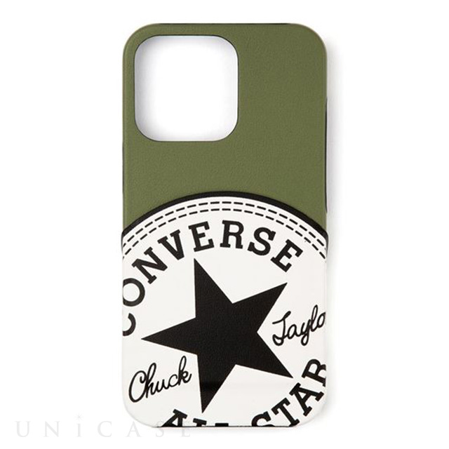 【iPhone13 Pro ケース】Big Circle Logo PU Leather Back Case (KHAKI)