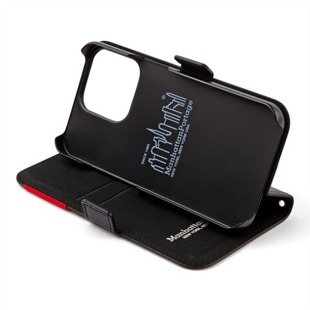 【iPhone13 Pro ケース】PU LEATHER Book Type Case (BLACK)サブ画像