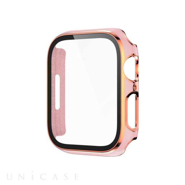 【Apple Watch ケース 40mm】ガラス一体型 ゴールドライン (ピンク) for Apple Watch SE(第2/1世代)/Series6/5/4