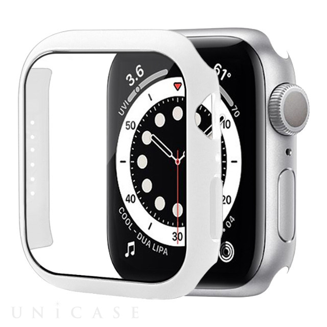 【Apple Watch ケース 41mm】液晶ガラス付きPCカバー (ホワイト) for Apple Watch Series9/8/7