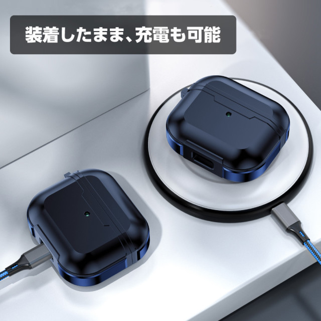 【AirPods(第3世代) ケース】TPU＋アルミニウムケース (ブルー)goods_nameサブ画像