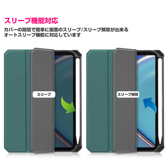 【iPad mini(8.3inch)(第6世代) ケース】ペンシル収納付きレザーケース (ネイビー)goods_nameサブ画像