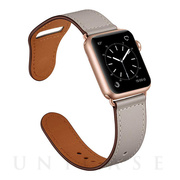 【Apple Watch バンド 49/45/44/42mm】ピンバックル レザー (アイボリー) for Apple Watch Ultra2/1/SE(第2/1世代)/Series9/8/7/6/5/4/3/2/1