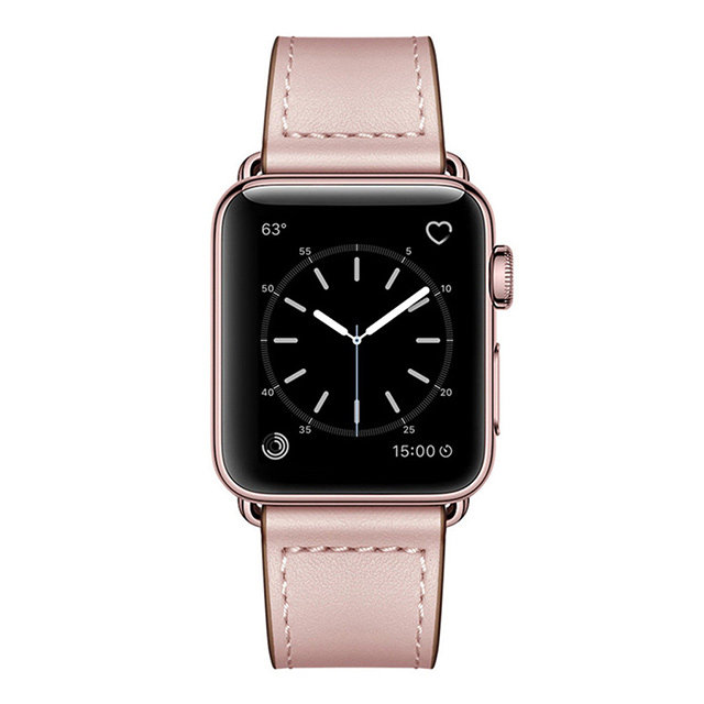 【Apple Watch バンド 41/40/38mm】ピンバックル レザー (サンドピンク) for Apple Watch SE(第2/1世代)/Series9/8/7/6/5/4/3/2/1サブ画像