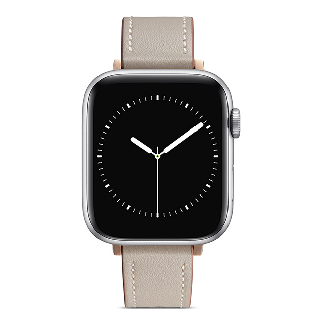 【Apple Watch バンド 49/45/44/42mm】ピンバックル レザー 本革細身 (アイボリー) for Apple Watch Ultra2/1/SE(第2/1世代)/Series9/8/7/6/5/4/3/2/1サブ画像