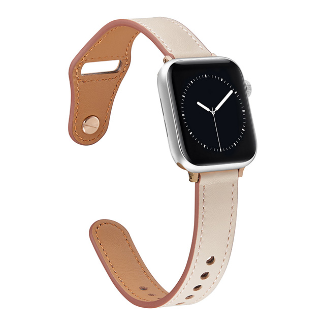 【Apple Watch バンド 41/40/38mm】ピンバックル レザー 本革細身 (ペールピンク) for Apple Watch SE(第2/1世代)/Series9/8/7/6/5/4/3/2/1goods_nameサブ画像