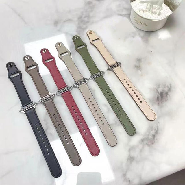 【Apple Watch バンド 41/40/38mm】ピンバックル レザー 本革細身 (ペールピンク) for Apple Watch SE(第2/1世代)/Series9/8/7/6/5/4/3/2/1goods_nameサブ画像