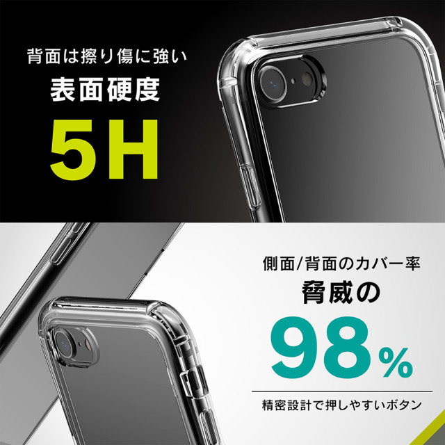 【iPhoneSE(第3/2世代)/8/7 ケース】[Turtle Grip] ハイブリッドケース (クリア)サブ画像