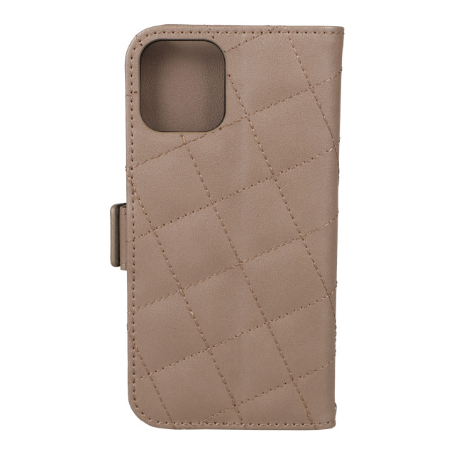 【iPhone12/12 Pro ケース】DAISY PACH PU QUILT Leather Book Type Case (TAUPE/BLACK)goods_nameサブ画像