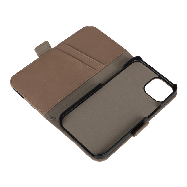 【iPhone13 ケース】DAISY PACH PU QUILT Leather Book Type Case (TAUPE/BLACK)goods_nameサブ画像