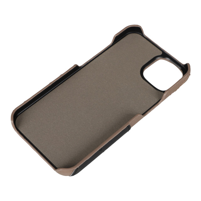 【iPhone13 ケース】DAISY PACH PU QUILT Leather Back Case (TAUPE/BLACK)サブ画像