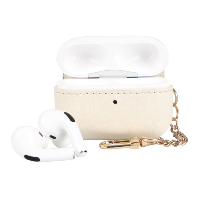 【AirPods Pro(第1世代) ケース】PU Leather Case (IVORY)サブ画像