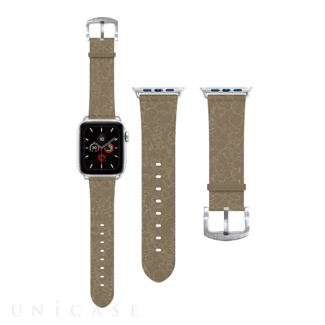 【Apple Watch バンド 41/40/38mm】ディズニーキャラクター レザーバンド (ミッキーマウス) for Apple Watch SE(第2/1世代)/Series9/8/7/6/5/4/3/2/1