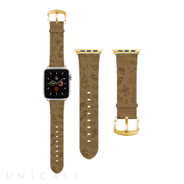 【Apple Watch バンド 41/40/38mm】ディズニーキャラクター レザーバンド (くまのプーさん) for Apple Watch SE(第2/1世代)/Series9/8/7/6/5/4/3/2/1