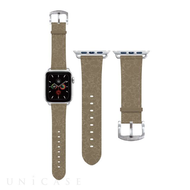 【Apple Watch バンド 45/44/42mm】ディズニーキャラクター レザーバンド (ミッキーマウス) for Apple Watch SE(第2/1世代)/Series9/8/7/6/5/4/3/2/1