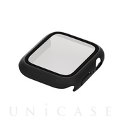 【Apple Watch ケース 44mm】ガラスフィルム一体型 保護ケース ALL IN ONE GLASS CASE OWL-AWBCV04シリーズ (ブラック) for Apple Watch SE(第2/1世代)/Series6/5/4