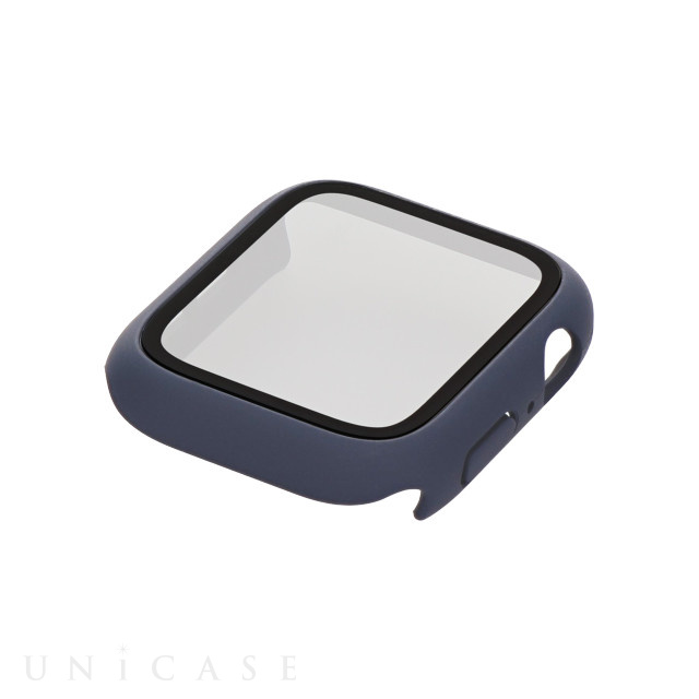 【Apple Watch ケース 44mm】ガラスフィルム一体型 保護ケース ALL IN ONE GLASS CASE OWL-AWBCV04シリーズ (ネイビー) for Apple Watch SE(第2/1世代)/Series6/5/4