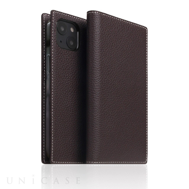 【iPhone13 ケース】Full Grain Leather Case (ブラウンクリーム)