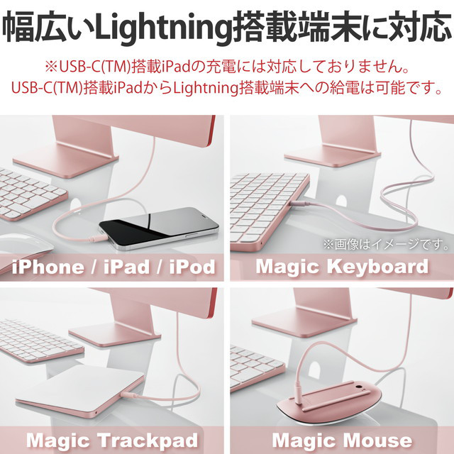 USB-C to Lightningケーブル (スタンダード) (ピンク)goods_nameサブ画像