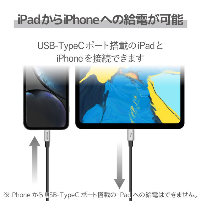 USB-C to Lightningケーブル (耐久仕様) (1.0m グレー)サブ画像