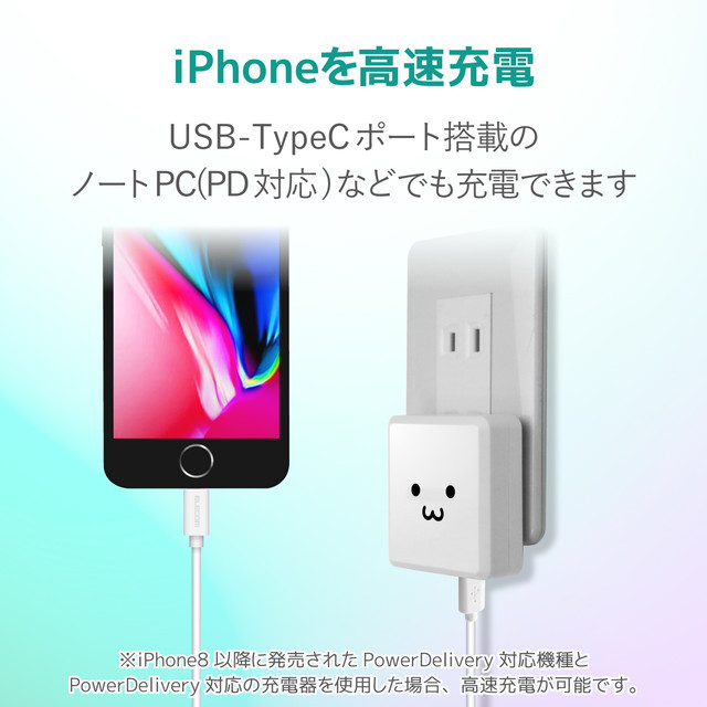 USB-C to Lightningケーブル (やわらか) (0.3m ホワイト)goods_nameサブ画像