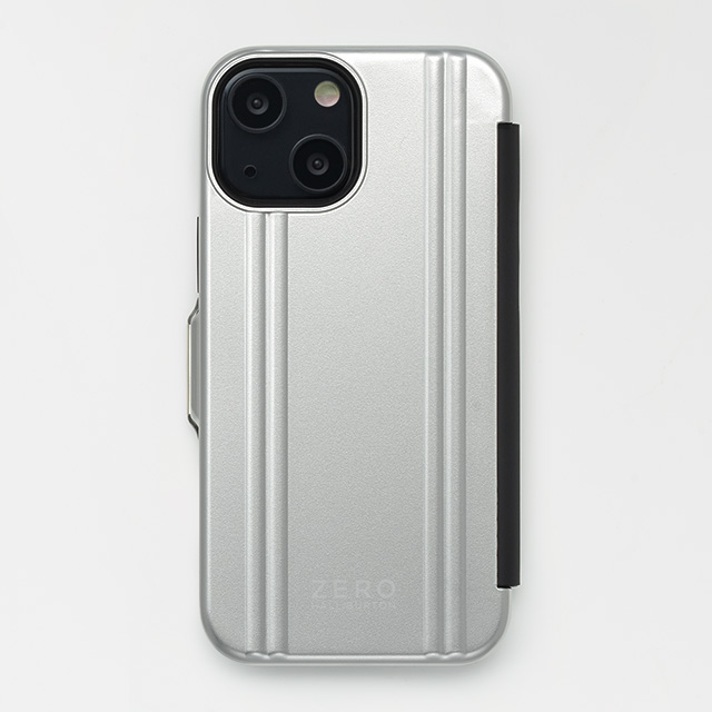 【アウトレット】【iPhone13 mini ケース】ZERO HALLIBURTON Hybrid Shockproof Flip Case for iPhone13 mini (Silver)サブ画像