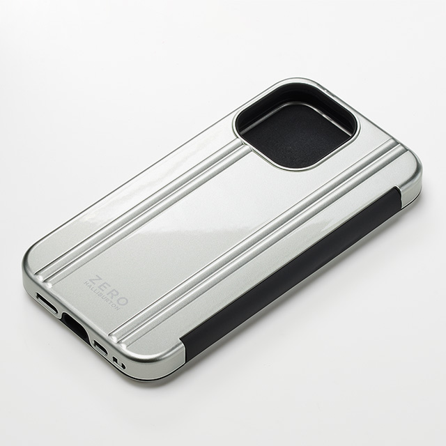 【アウトレット】【iPhone13 mini ケース】ZERO HALLIBURTON Hybrid Shockproof Flip Case for iPhone13 mini (Silver)goods_nameサブ画像