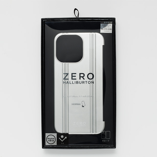 【アウトレット】【iPhone13 mini ケース】ZERO HALLIBURTON Hybrid Shockproof Flip Case for iPhone13 mini (Silver)サブ画像