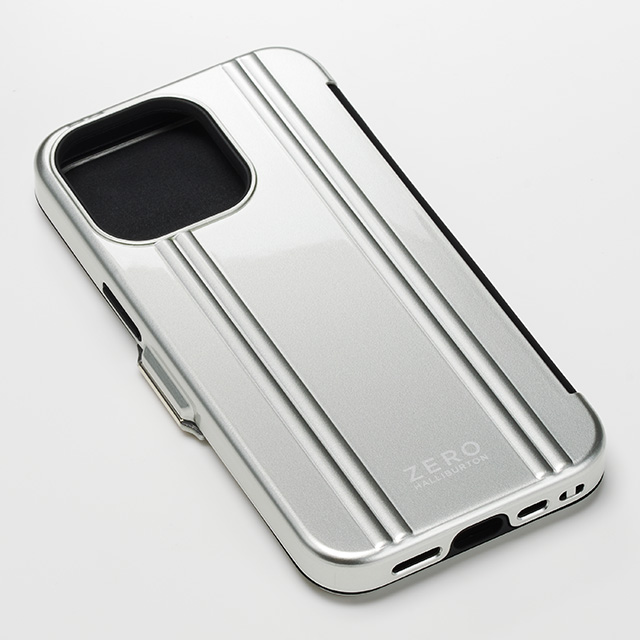 【アウトレット】【iPhone13 ケース】ZERO HALLIBURTON Hybrid Shockproof Flip Case for iPhone13 (Silver)サブ画像