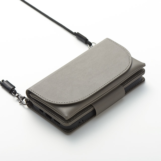 【アウトレット】【iPhone13 ケース】Teshe basic flip case for iPhone13 (gray)サブ画像