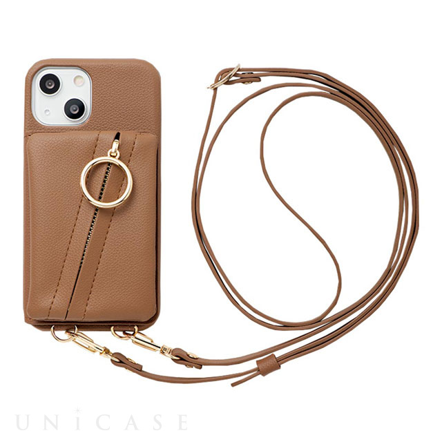 【アウトレット】【iPhone13 mini/12 mini ケース】Clutch Ring Case for iPhone13 mini (brown)
