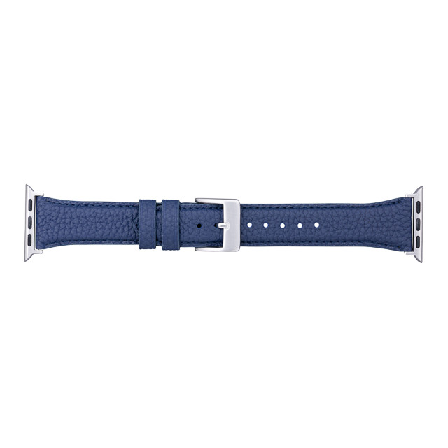 【Apple Watch バンド 41/40/38mm】German Shrunken-calf Genuine Leather Watchband Pin Buckle Type (ネイビー)サブ画像