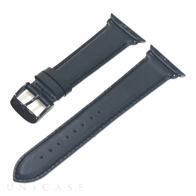 【Apple Watch バンド 49/45/44/42mm】カーフレザーストラップ GRAFIC (Black/Black) for Apple Watch Ultra2/1/SE(第2/1世代)/Series9/8/7/6/5/4/3/2/1