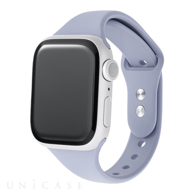 【Apple Watch バンド 41/40/38mm】スリムシリコンバンド (ブルーアッシュ) for Apple Watch SE(第2/1世代)/Series9/8/7/6/5/4/3/2/1