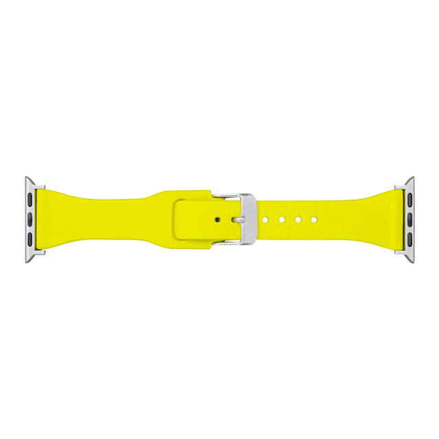 【Apple Watch バンド 41/40/38mm】”Baby Neon” サステナブルレザーバンド (ネオンイエロー) for Apple Watch SE(第2/1世代)/Series9/8/7/6/5/4/3/2/1サブ画像