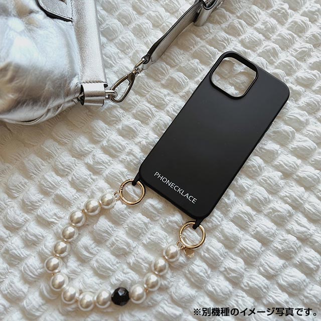 【iPhone13 ケース】ハンドチェーンストラップ付きシリコンケース (ブラック)goods_nameサブ画像