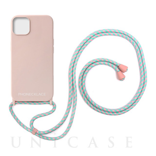 iPhone13 ケース】ロープネックストラップ付きシリコンケース (ブラック) PHONECKLACE | iPhoneケースは UNiCASE