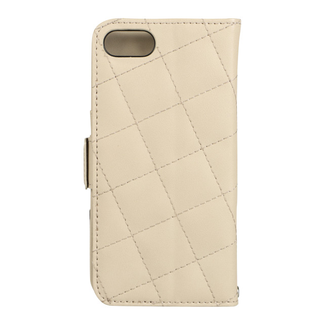 【iPhoneSE(第3/2世代)/8/7 ケース】DAISY PACH PU QUILT Leather Book Type Case (IVORY/BLACK)goods_nameサブ画像