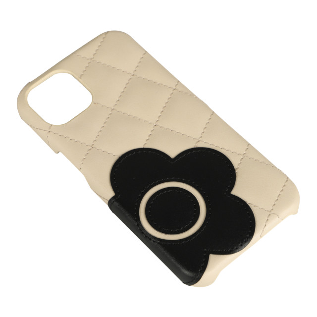 【iPhone13 ケース】DAISY PACH PU QUILT Leather Back Case (IVORY/BLACK)goods_nameサブ画像