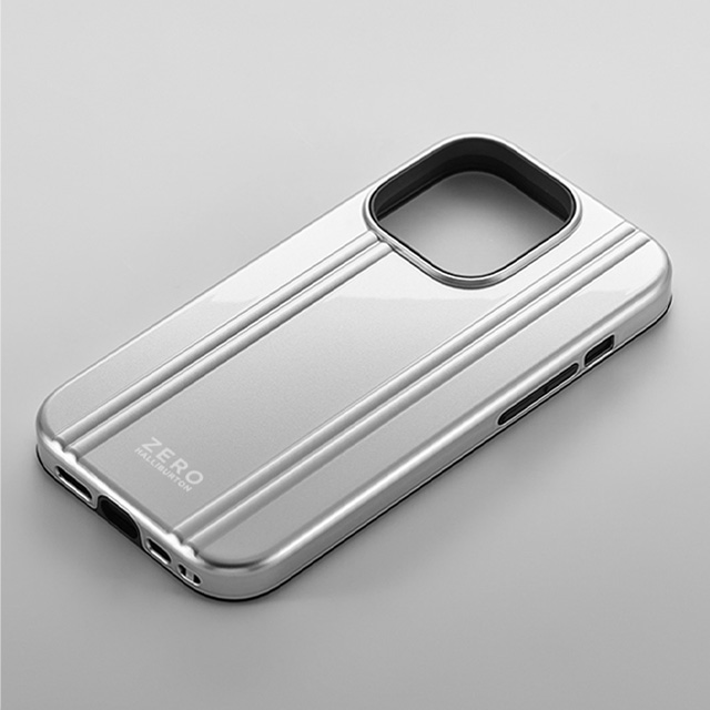 【iPhone14/13 ケース】ZERO HALLIBURTON Hybrid Shockproof Case (Silver)