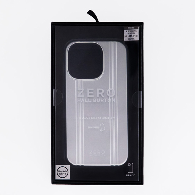 【iPhone14/13 ケース】ZERO HALLIBURTON Hybrid Shockproof Case (Silver)サブ画像