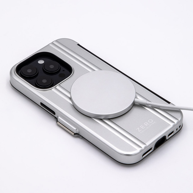 【iPhone14/13 ケース】ZERO HALLIBURTON Hybrid Shockproof Flip Case (Silver)goods_nameサブ画像
