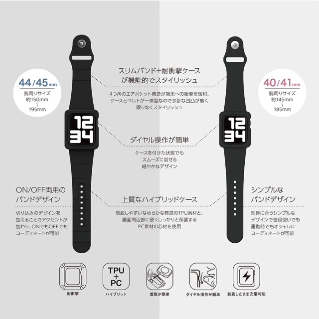 【Apple Watch バンド 45/44mm】TILE Apple Watch Band Case (DEEP NAVY) for Apple Watch SE(第2/1世代)/Series9/8/7/6/5/4サブ画像